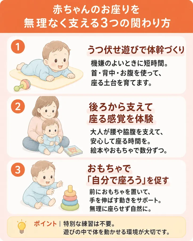 赤ちゃんのお座り練習は不要？小児科医が警告する危険と安全な始め方