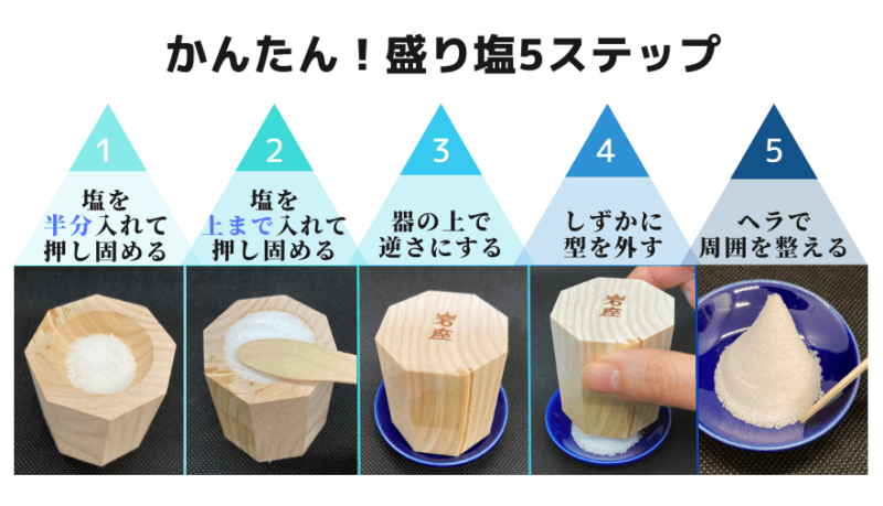 ３分で崩れず美しく決まる黄金比！プロ直伝の盛り塩簡単作法