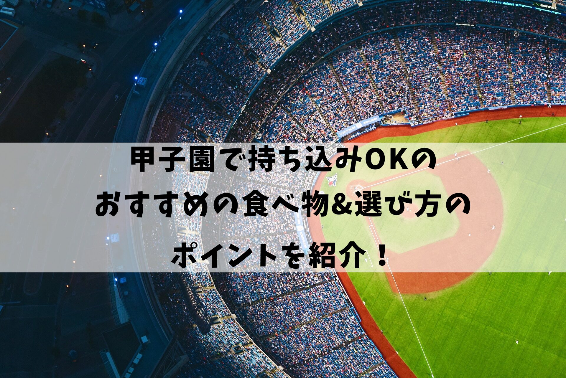 甲子園の食べ物持ち込み完全ガイド！水筒・弁当ルールと没収Ng品