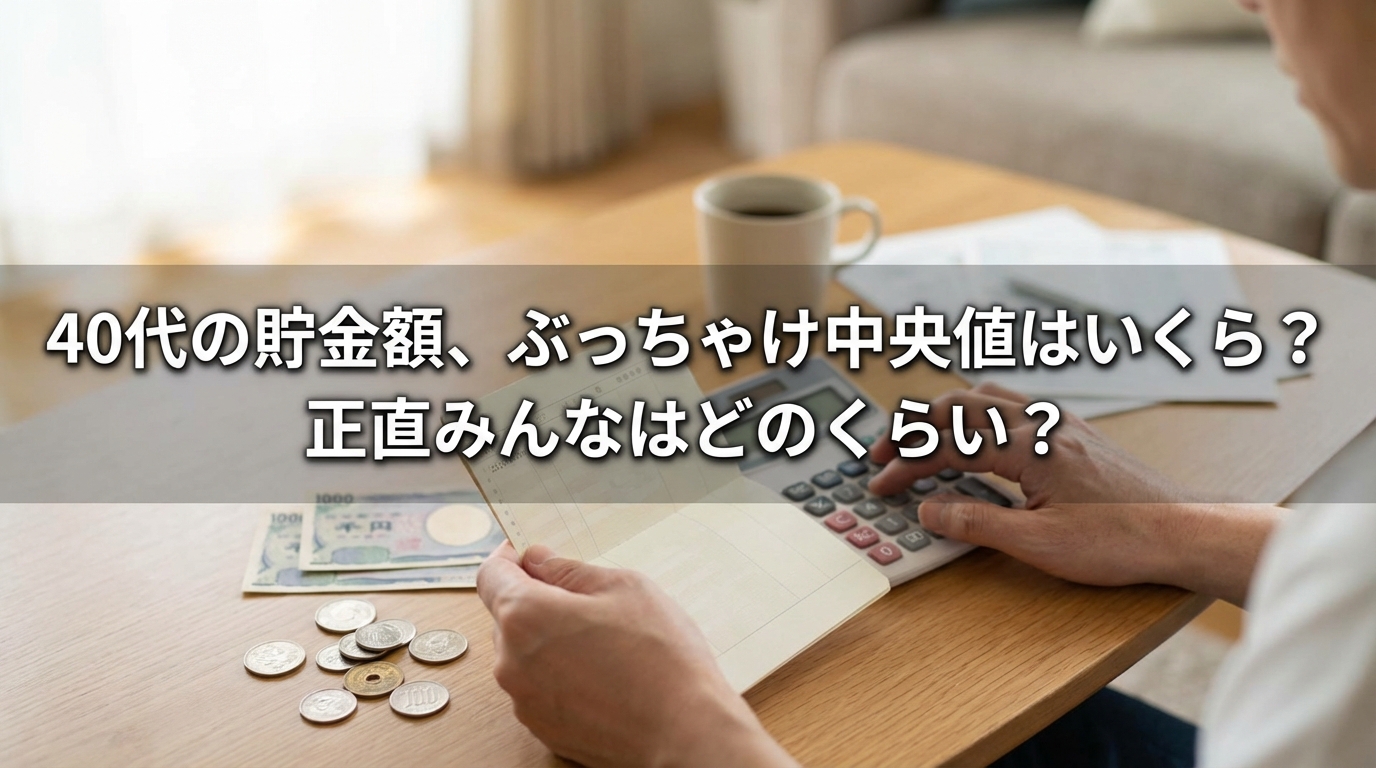 「正直みんな貯金いくら？」40代のリアルな平均値・中央値と格差の真実