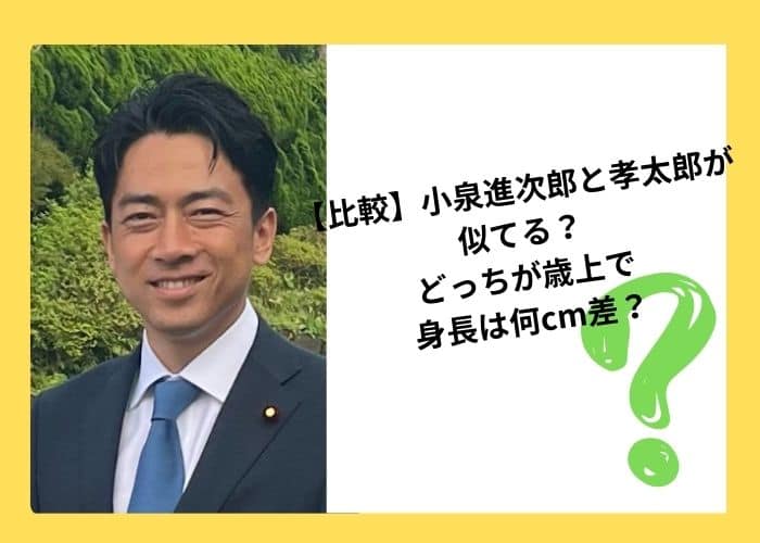 小泉孝太郎・進次郎兄弟は似てる？声と顔立ちの共通点と決定的な違い