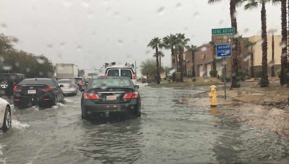 Road Closures Palm Springs Due to Rain Today