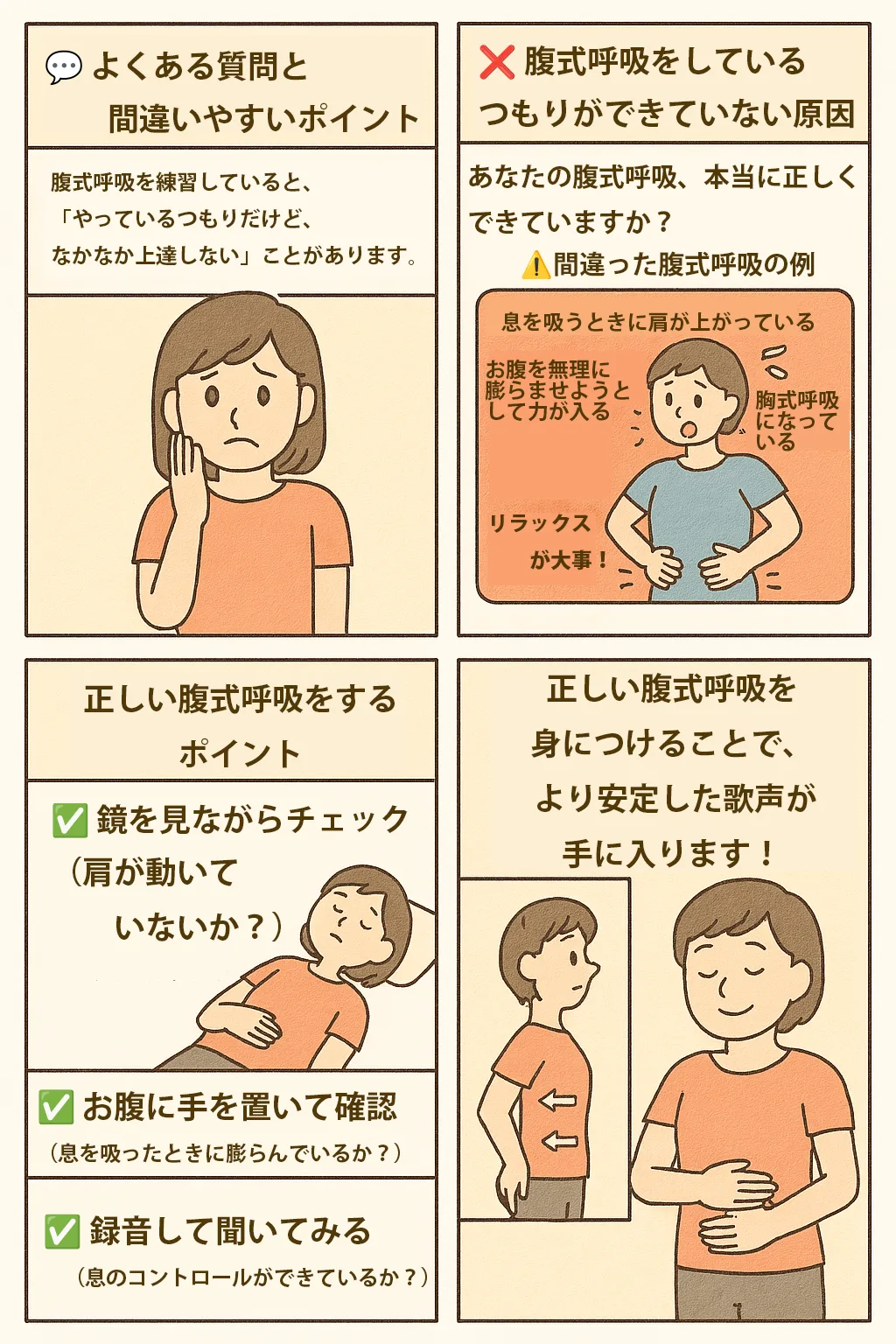 歌の腹式呼吸ができない決定的な理由｜プロが明かす正しい発声法