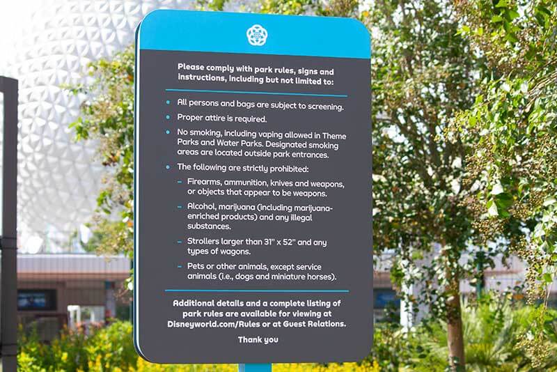Disney World Park Rules