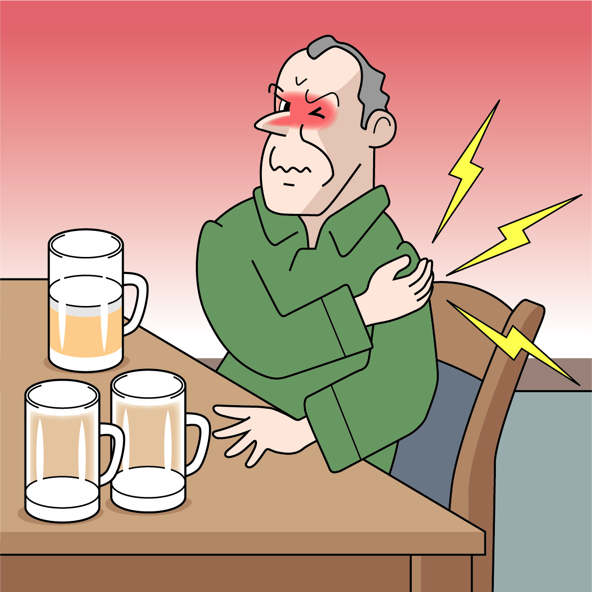 酒の翌日に激痛！アルコール筋症になりやすい人の共通点と危険な前兆