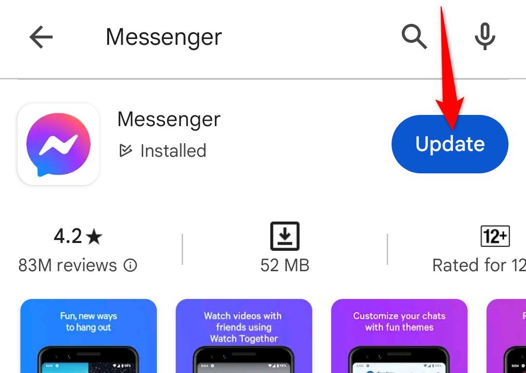 How to Update Facebook Messenger App