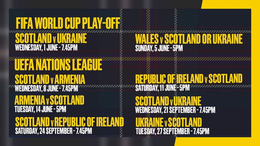 Scotland World Cup Kick off Times