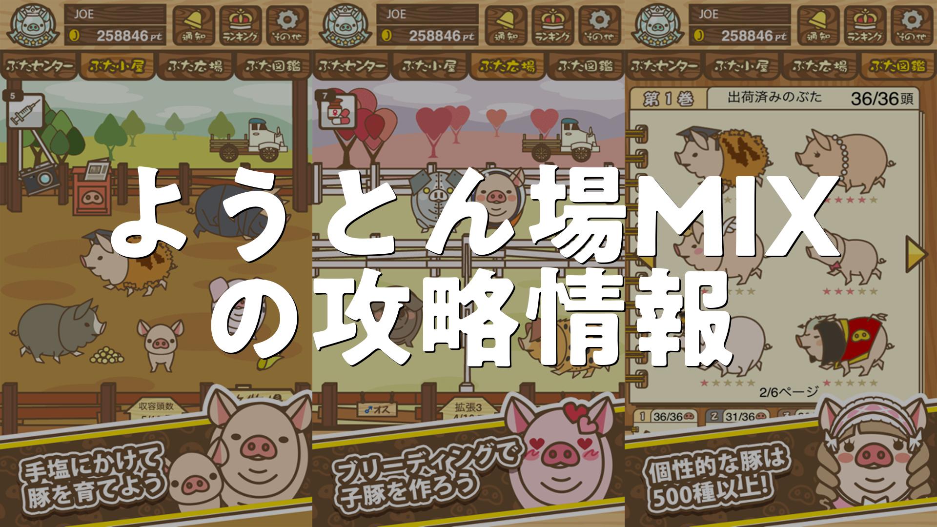 ようとん場Mix完全攻略｜伝説の豚の育成条件と老豚化を防ぐエサ技