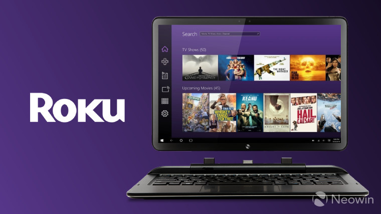 The Roku App in the Microsoft Store
