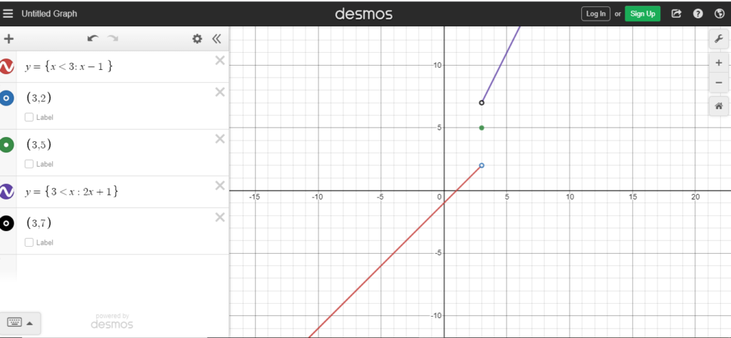 Graphing Piecewise Functions on Desmos
