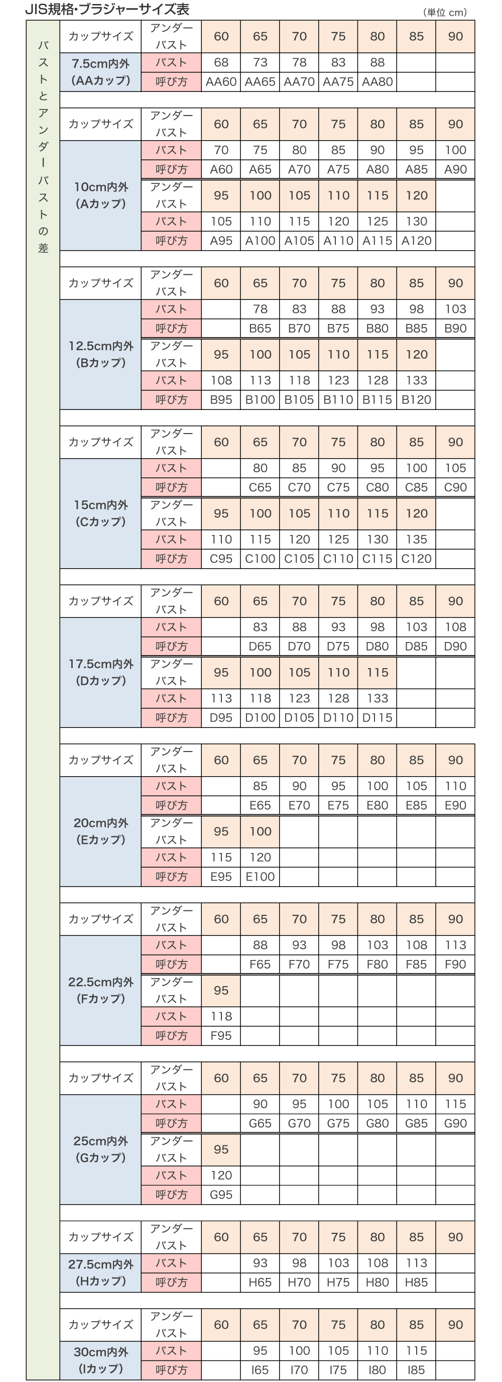 胸のカップ数は合ってる？基準一覧と日本人平均・見た目の違いを徹底解説