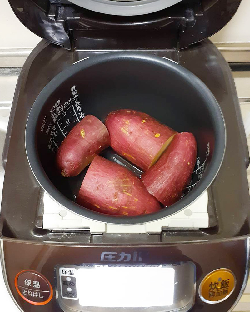 炊飯器で極上ねっとり焼き芋！蜜が出る水の量と玄米モードの真実