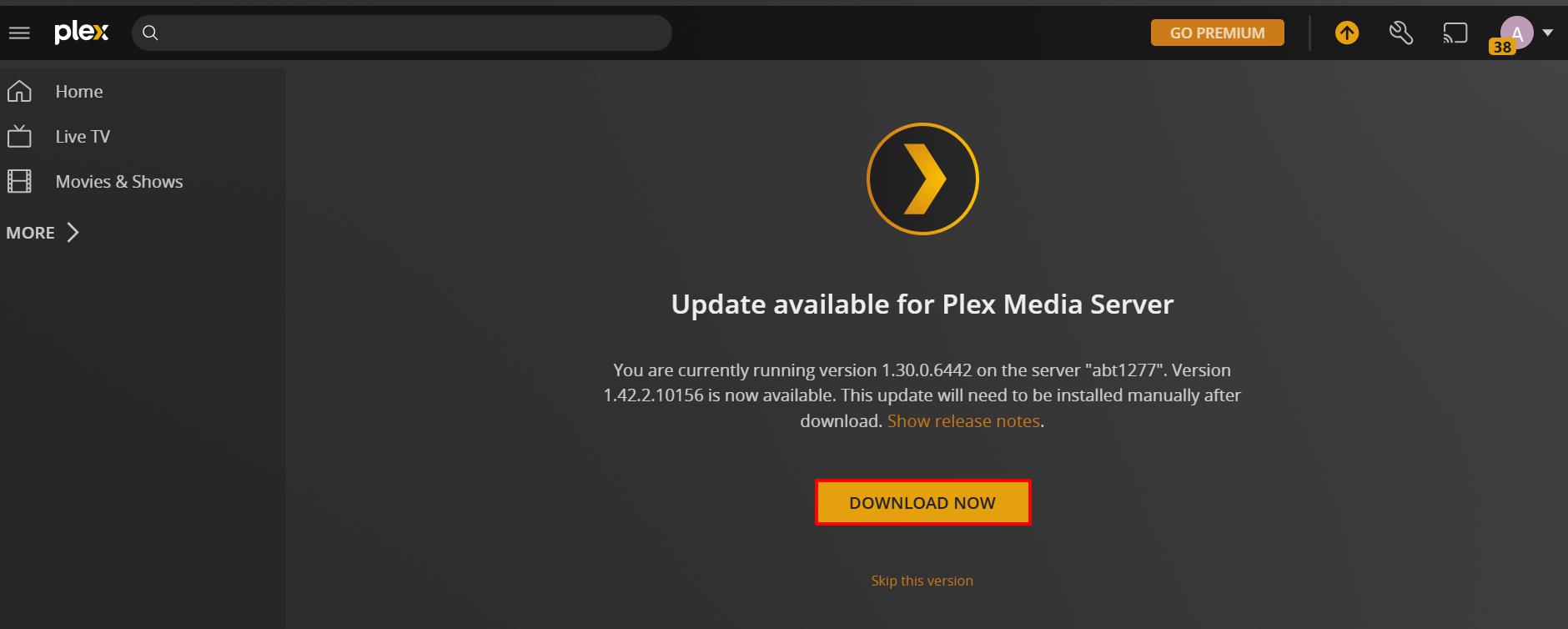 Latest Version of Plex Media Server