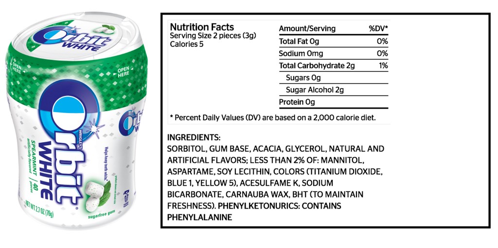 Does Orbit Gum Have Xylitol