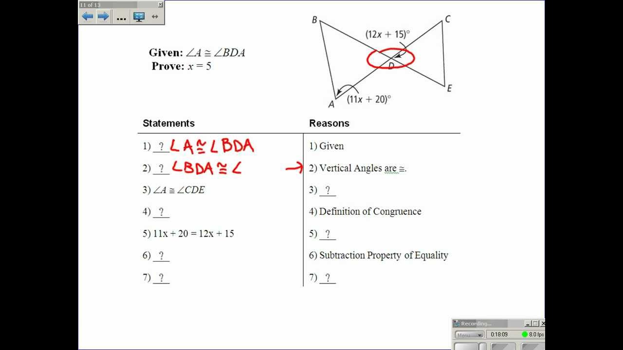 2 6 Skills Practice Proving Angle Relationships