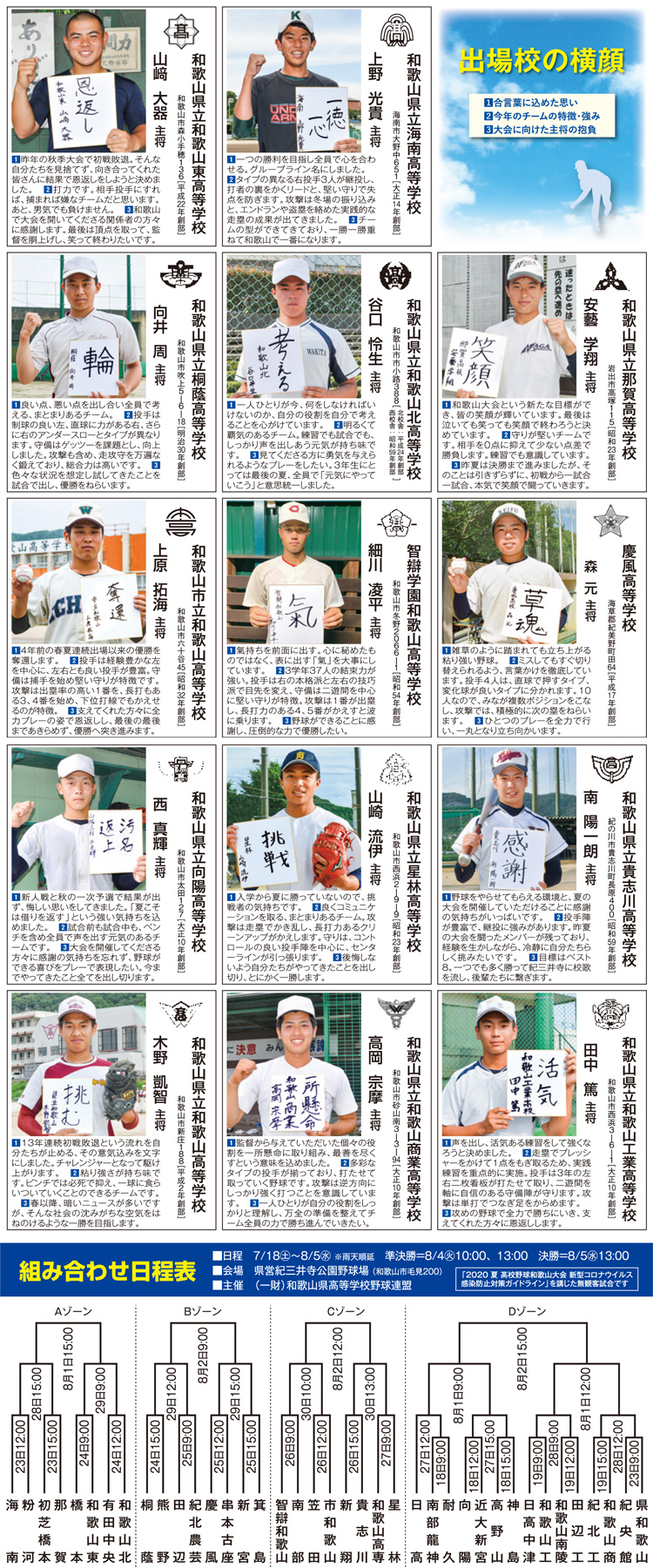 和歌山高校野球2026最新速報！智辯と市和歌山の激突と注目選手