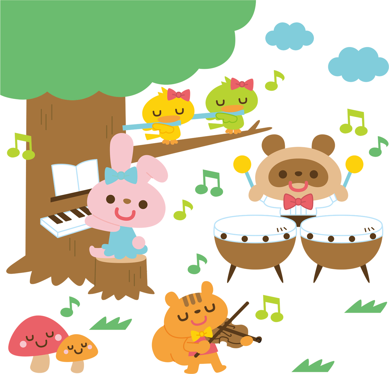 山の音楽家イラスト完全攻略｜動物と楽器の真相と保育現場の活用術