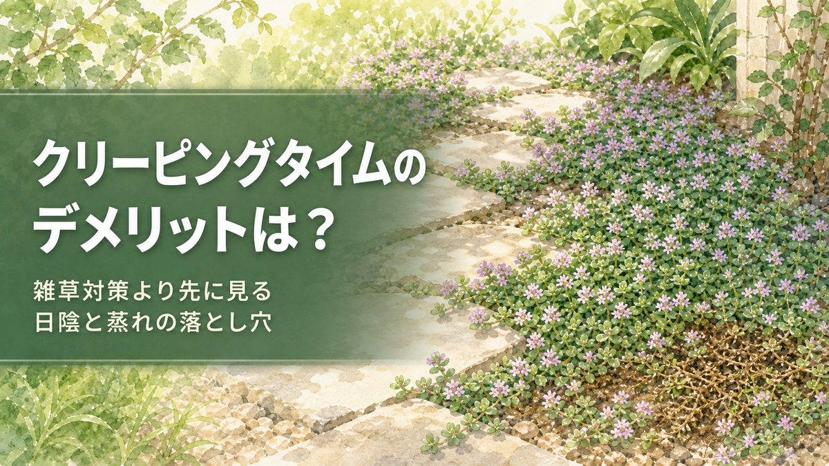 クリーピングタイムのデメリットと植えて後悔する真相｜失敗防止の全対策