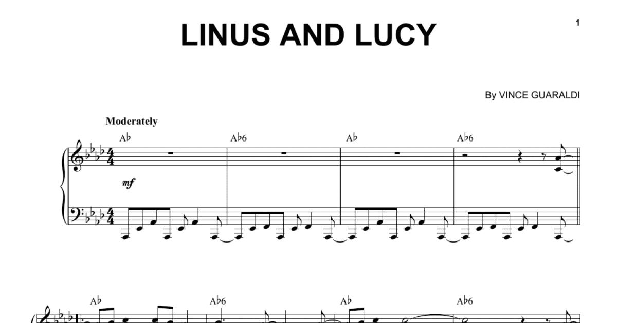 Linus and Lucy Song Piano Sheet Music Free