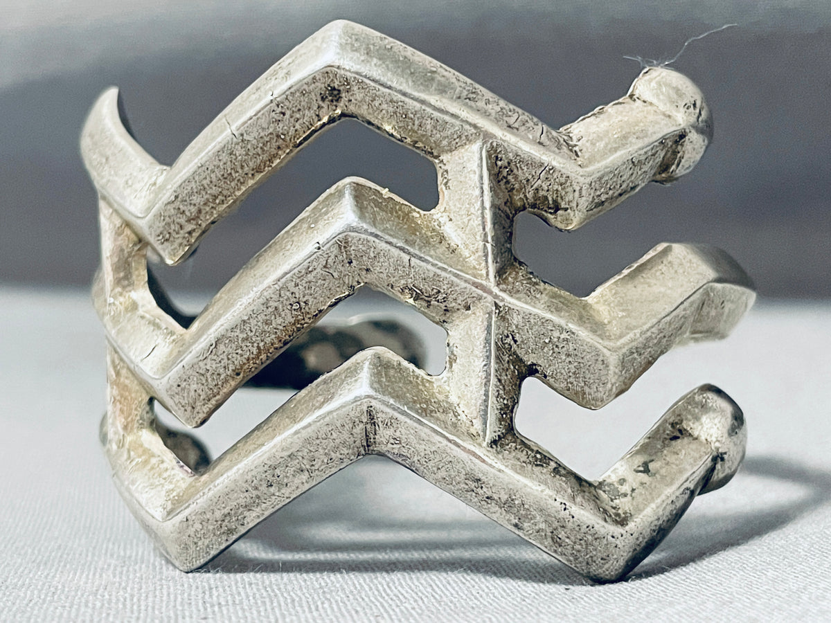 "Zigzag Lines Symbolical of Lightning, and the Cross" Navajo
