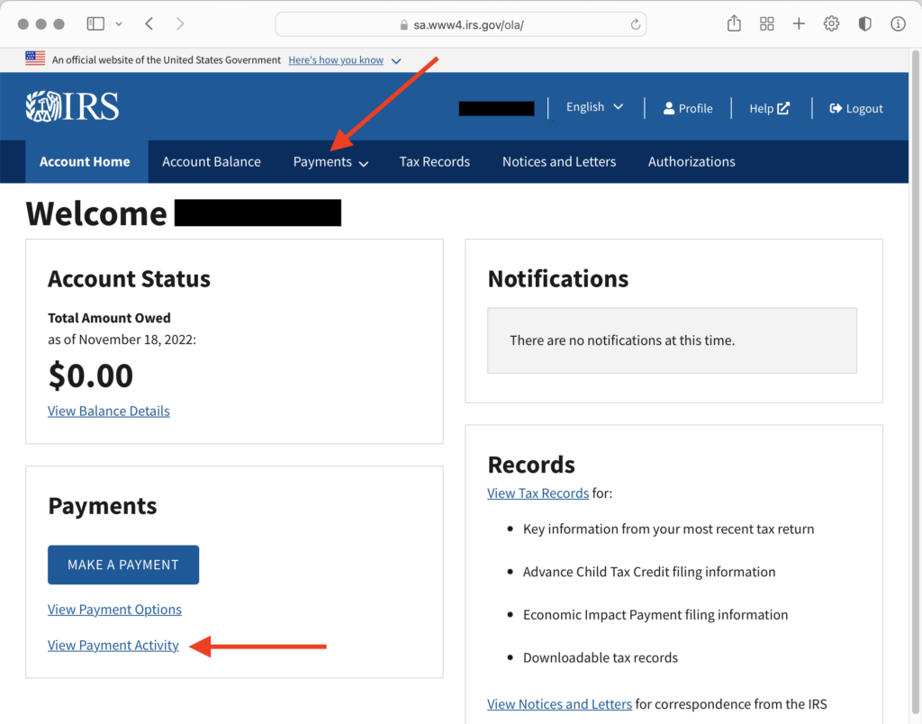 Mail Irs Payments To