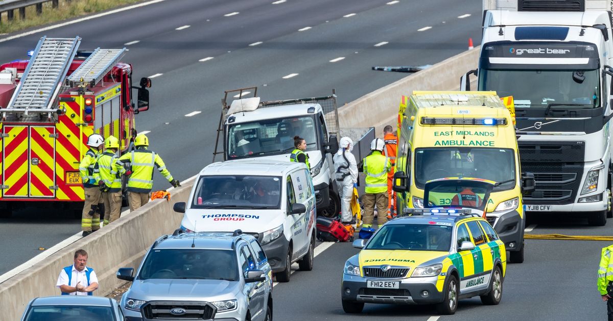 M1 Motorway Lanes Reopened After Serious Car and Motorbike Crash
