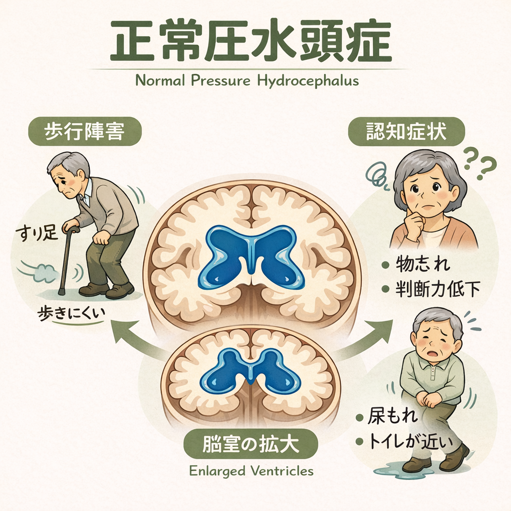 正常圧水頭症、実は治る認知症？見逃せない3大症状と手術の真実
