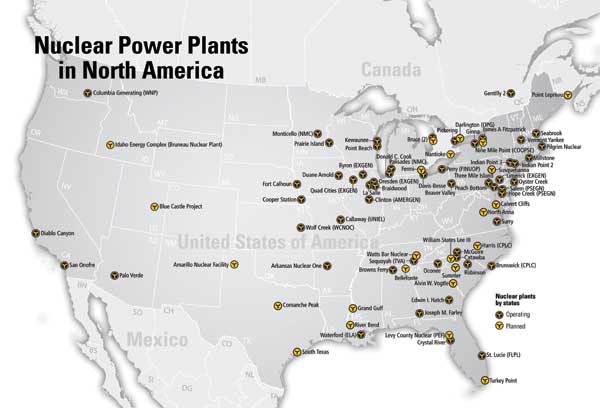 Us Nuclear Facilities Map
