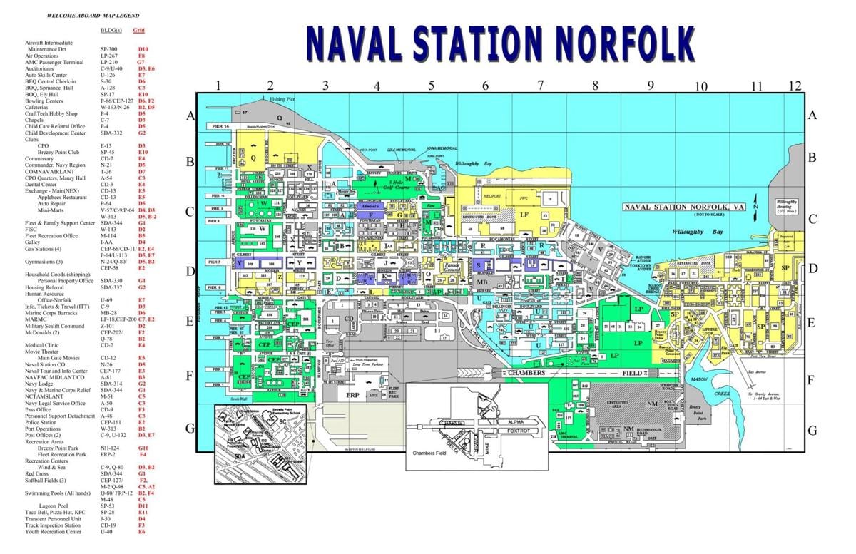 Map of Naval Station Norfolk Va