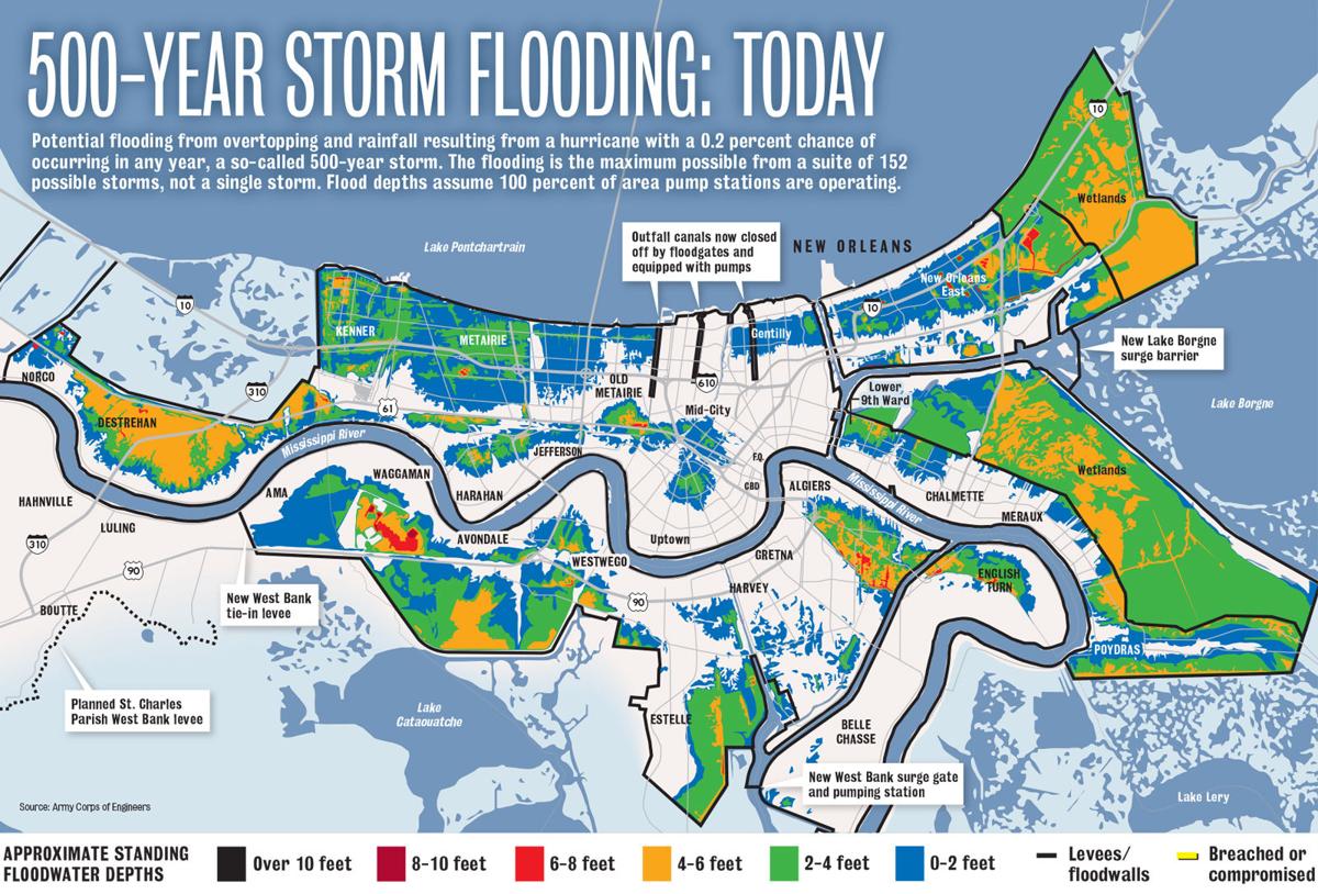 Map of Flooding in New Orleans