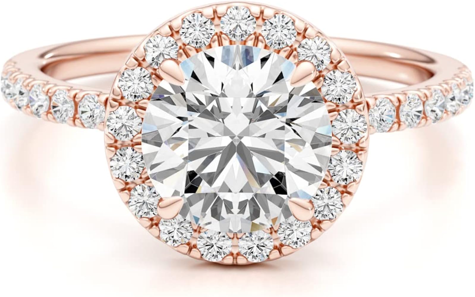 Rose Gold and White Engagement Rings