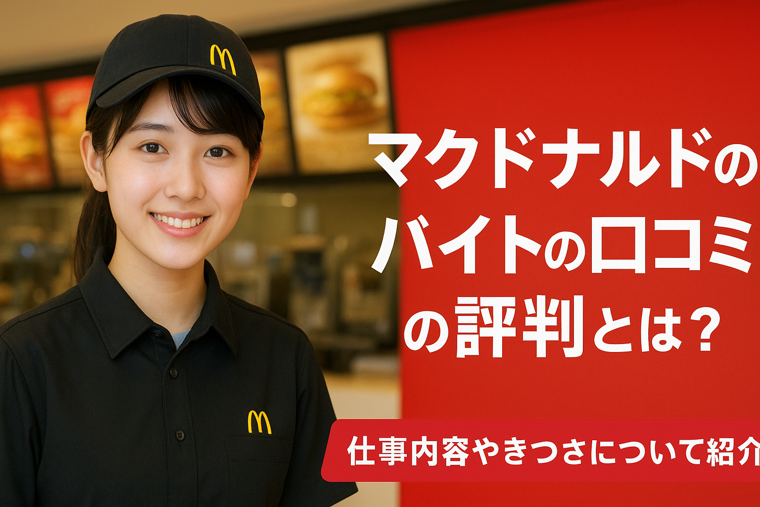 マックのバイト口コミ徹底検証！きつい噂の真相と2026年最新評判