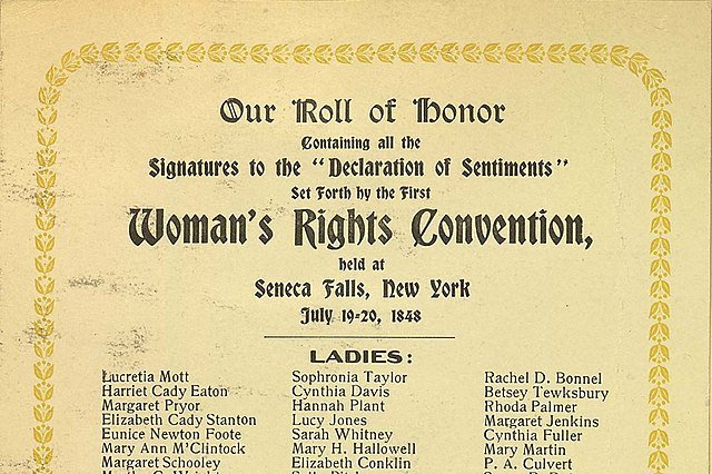 Declaration of Sentiments Seneca Falls Convention