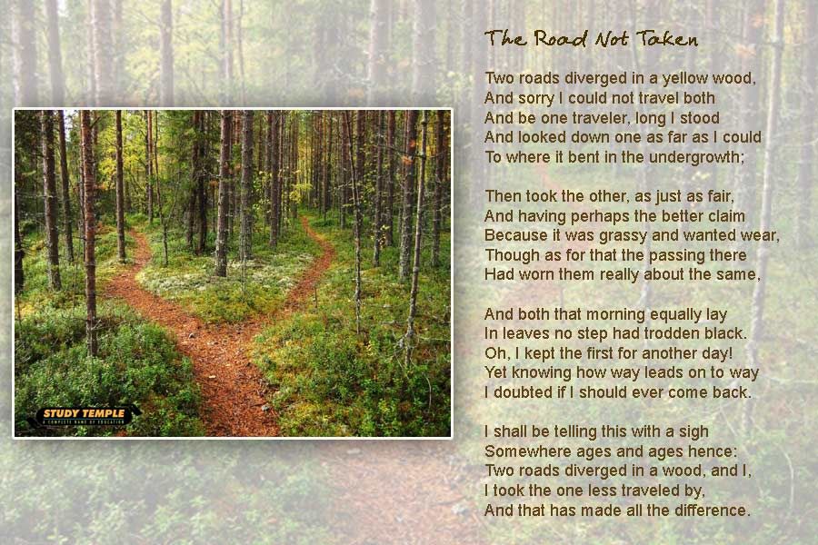 Robert Frost Poem the Road Not Taken Pdf