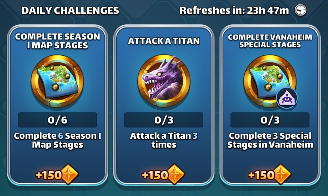Empires and Puzzles Path of Valor Challenges