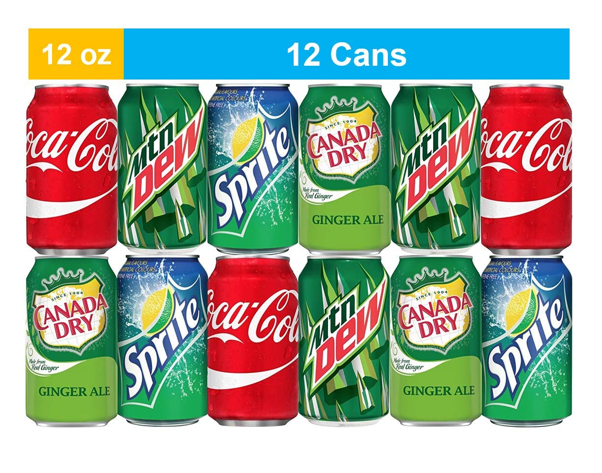 Ginger Ale Sprite and Coke