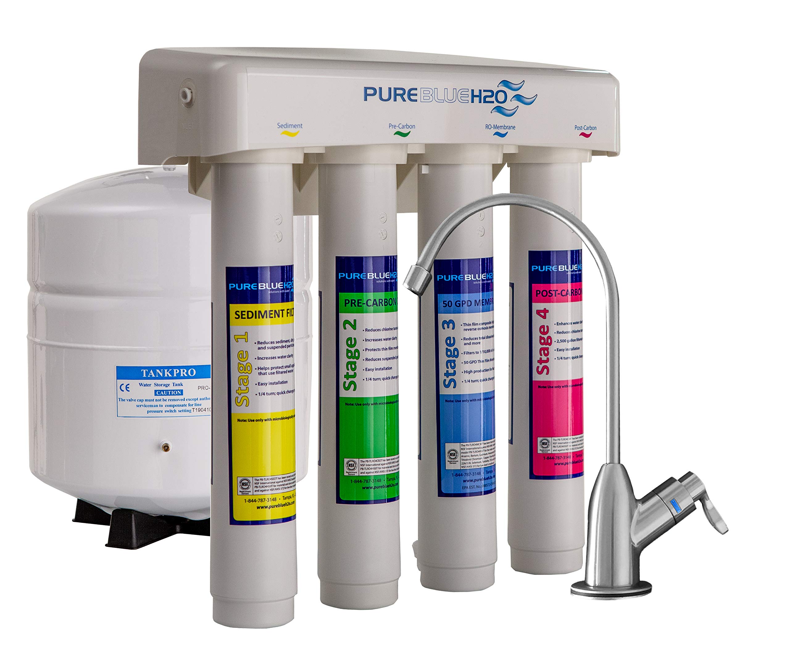 Pure Blue 3-Stage 1:1 Reverse Osmosis Three-Pack Replacement Filters