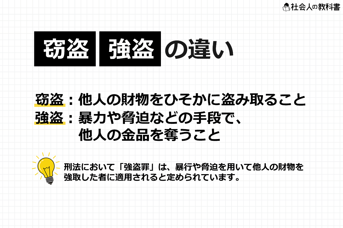 強盗と窃盗の決定的な違いとは？刑罰の重さと罪の境界線を徹底解説