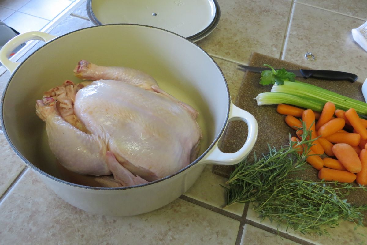 Boil Whole Chicken for Soup