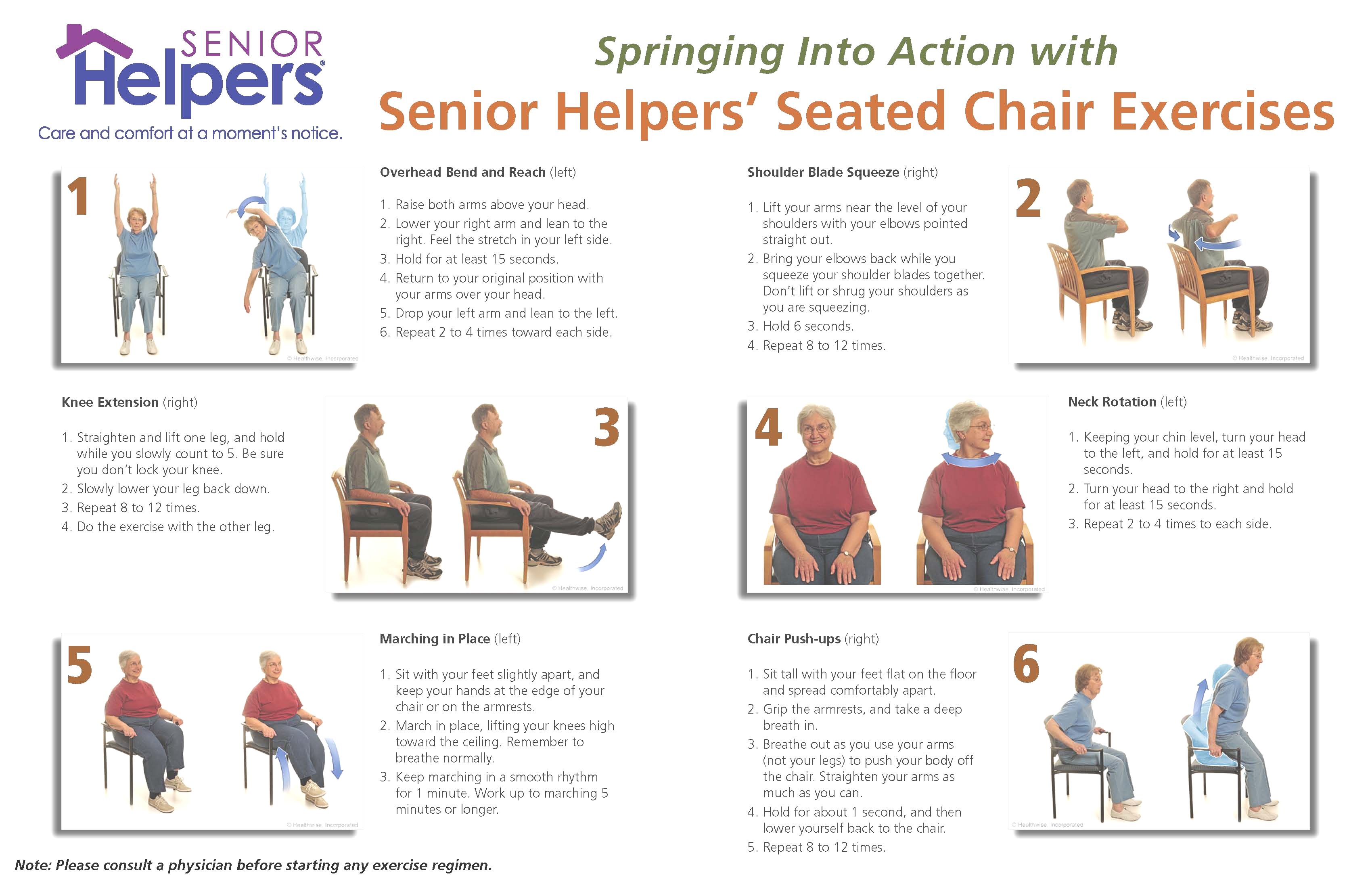 Free Printable Chair Exercises for Seniors Pdf