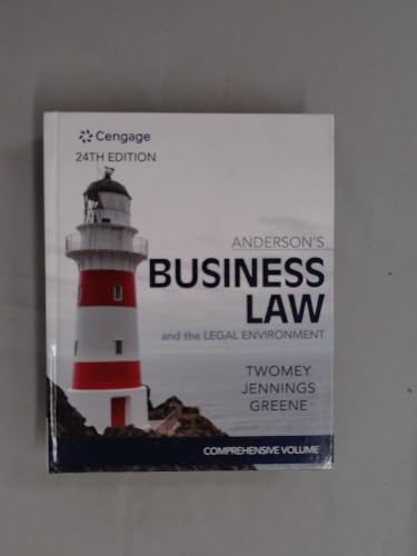 Anderson's Business Law and the Legal Environment 24Th Edition