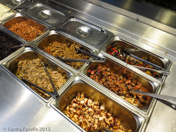 Different Meats at Chipotle