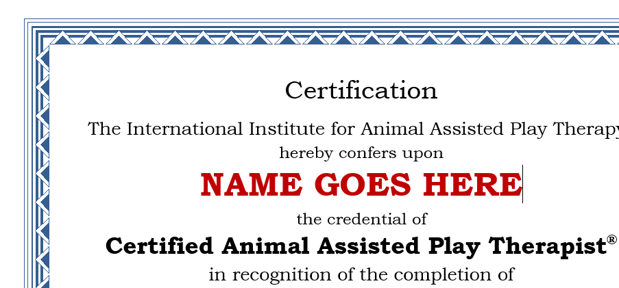 Animal Assisted Therapy Certification Occupational Therapy