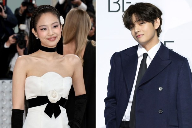Bts v and Jennie Kim