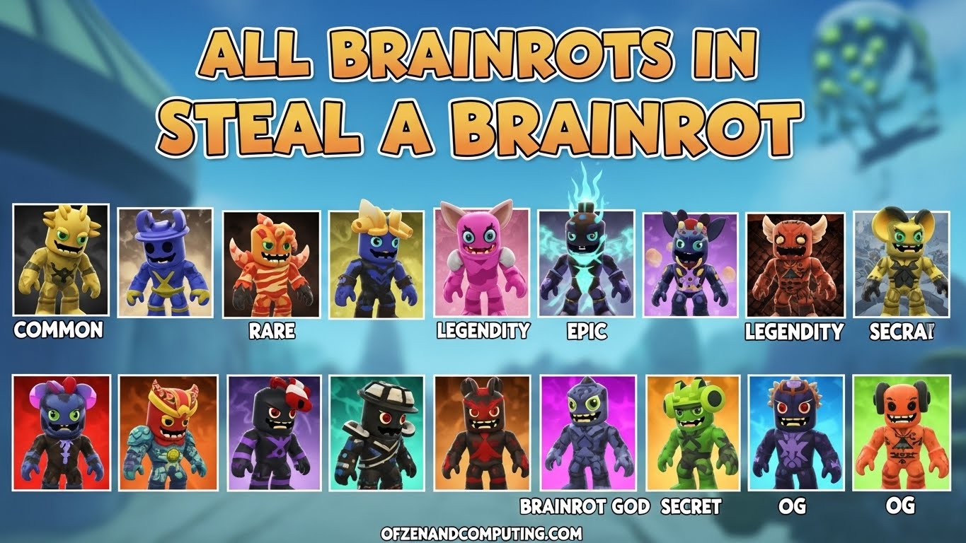 List of Brainrots in Steal a Brainrot Roblox