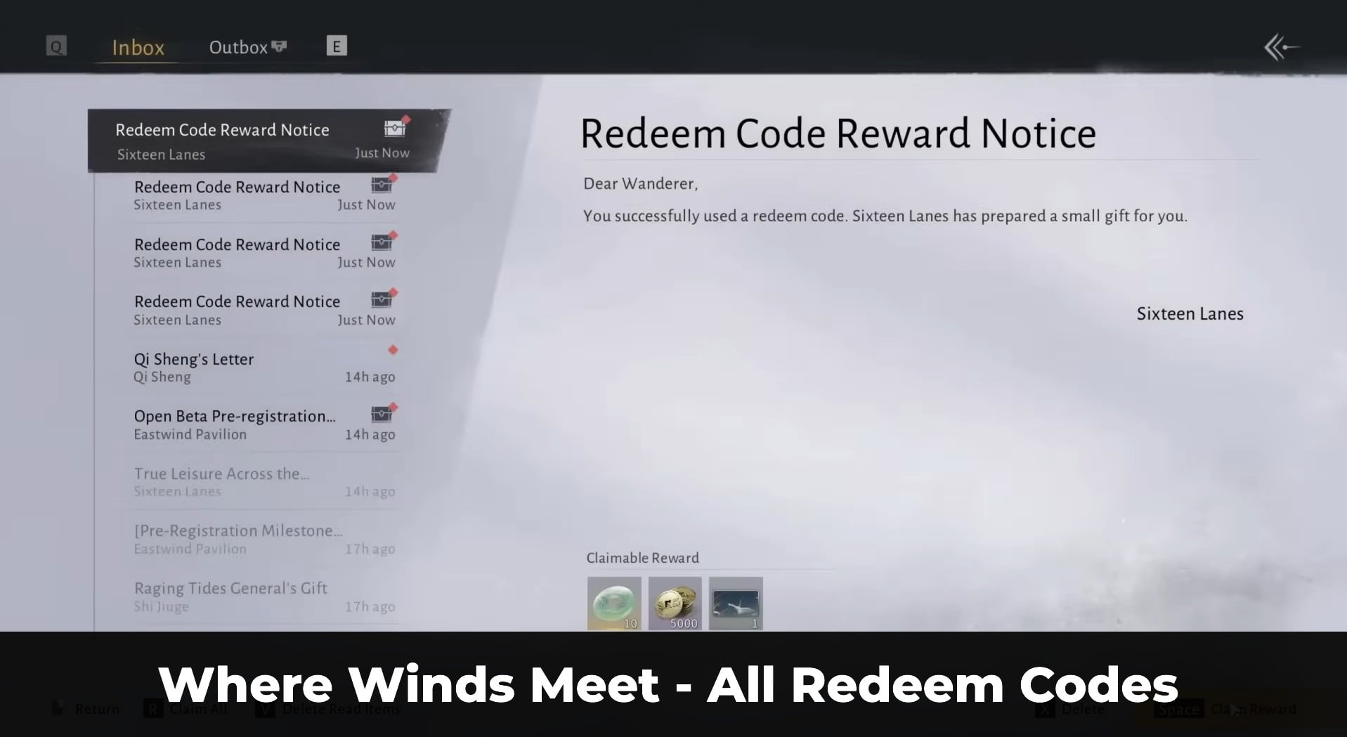 Where Winds Meet Where to Redeem Codes