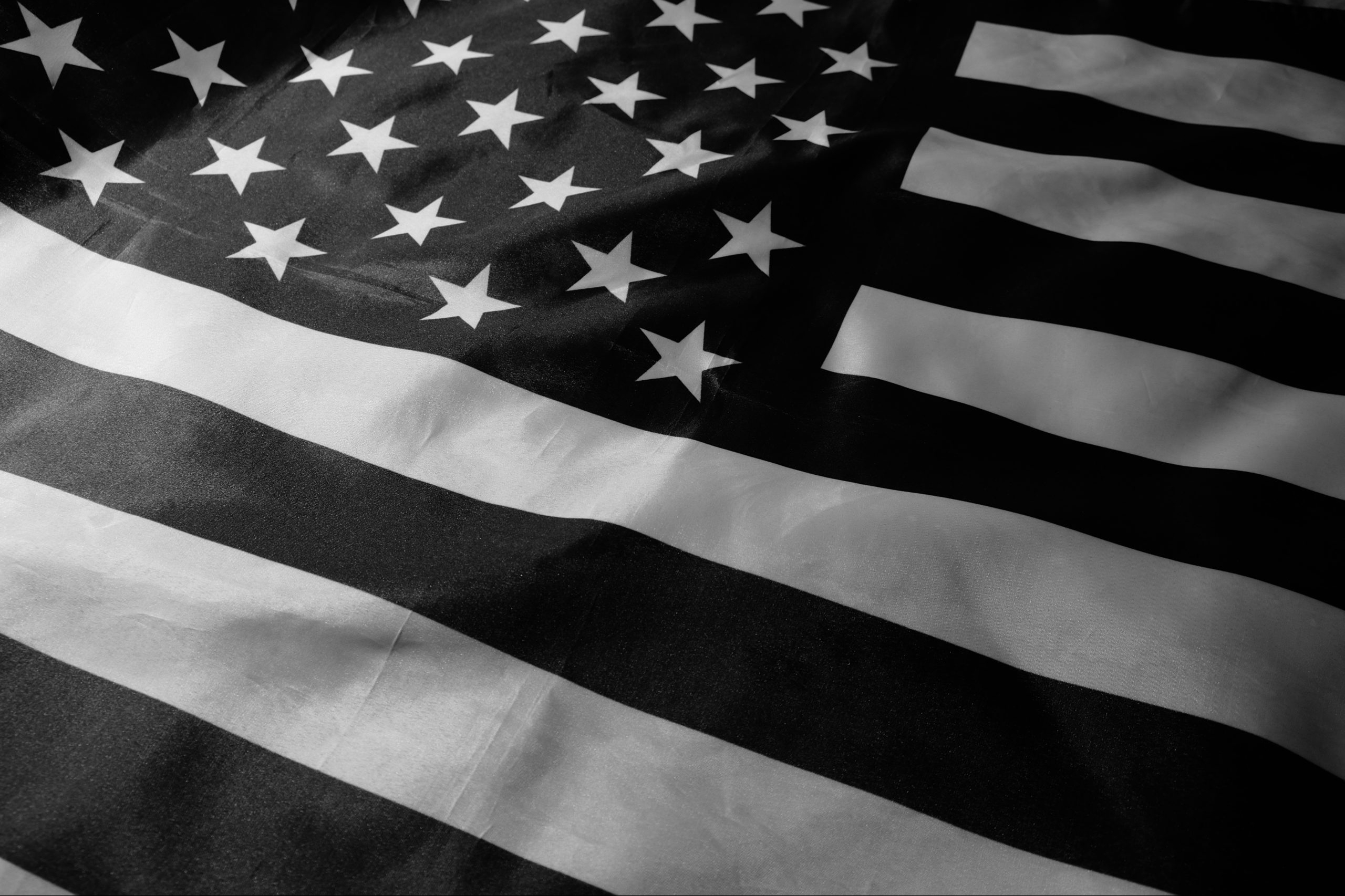 Black and White American Flag Meaning