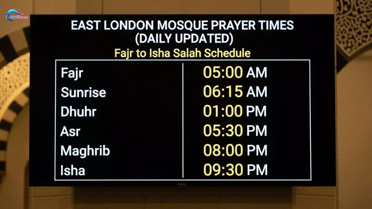 Friday Prayer Time East London Mosque