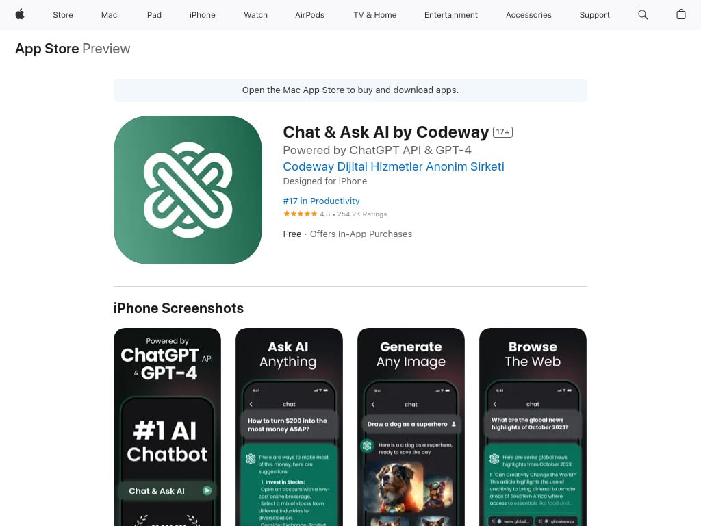 Chat & Ask Ai by Codeway