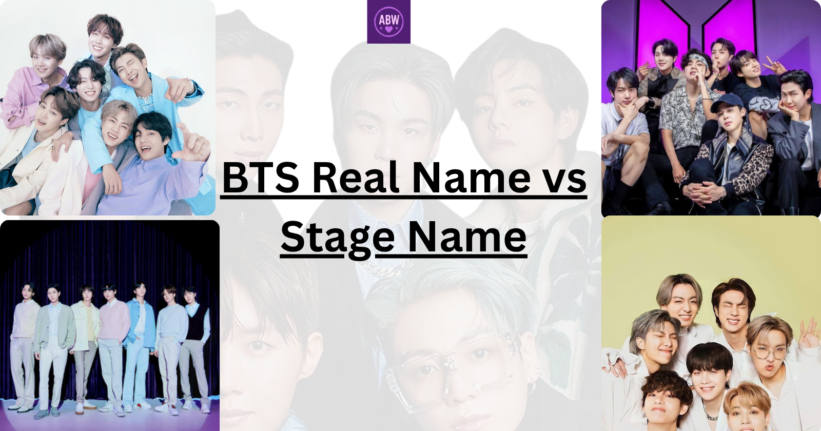 What Are Bts Stage Names